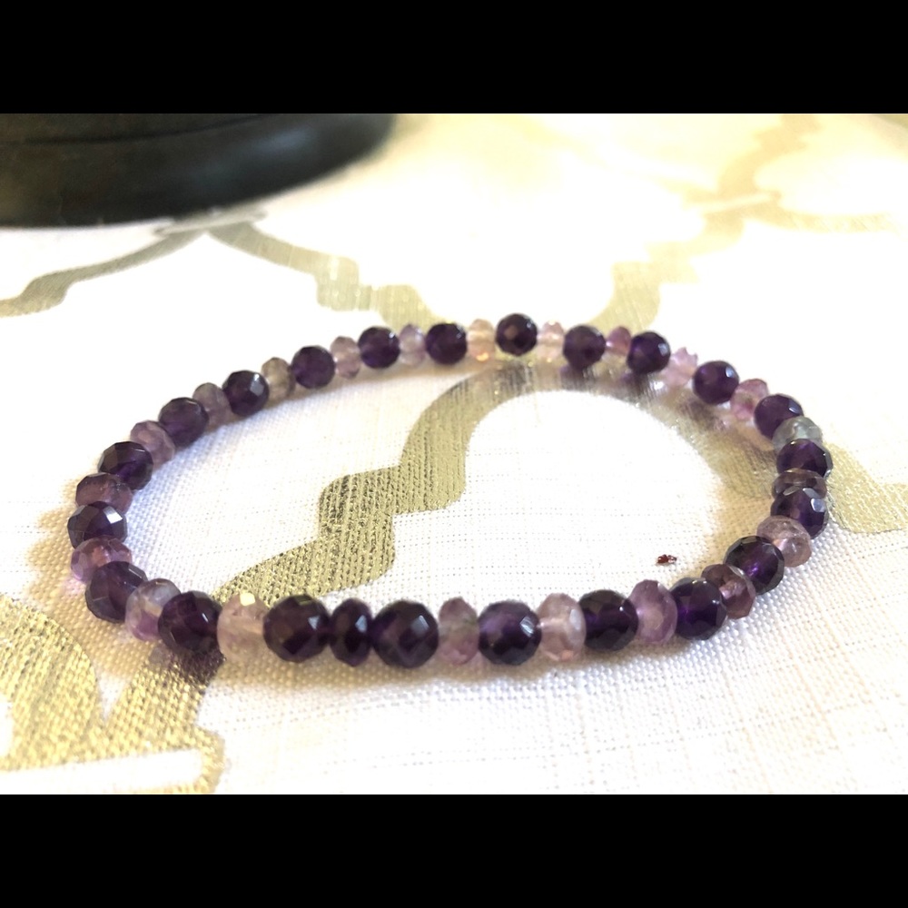 Genuine Amethyst stone bracelet